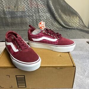 VANS Ward Platform Low Plaid Mix Port Platform Shoes Womens 6.5 Y2K Retro Casual